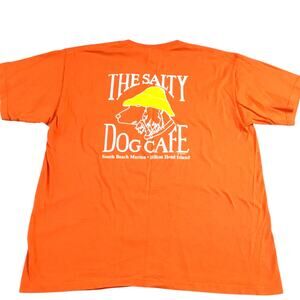 Salty Dog Cafe Classic Vintage T-Shirt Orange Size Medium